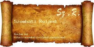 Szombati Roland névjegykártya