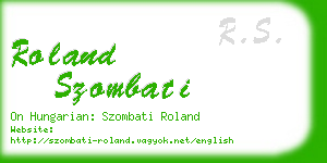 roland szombati business card